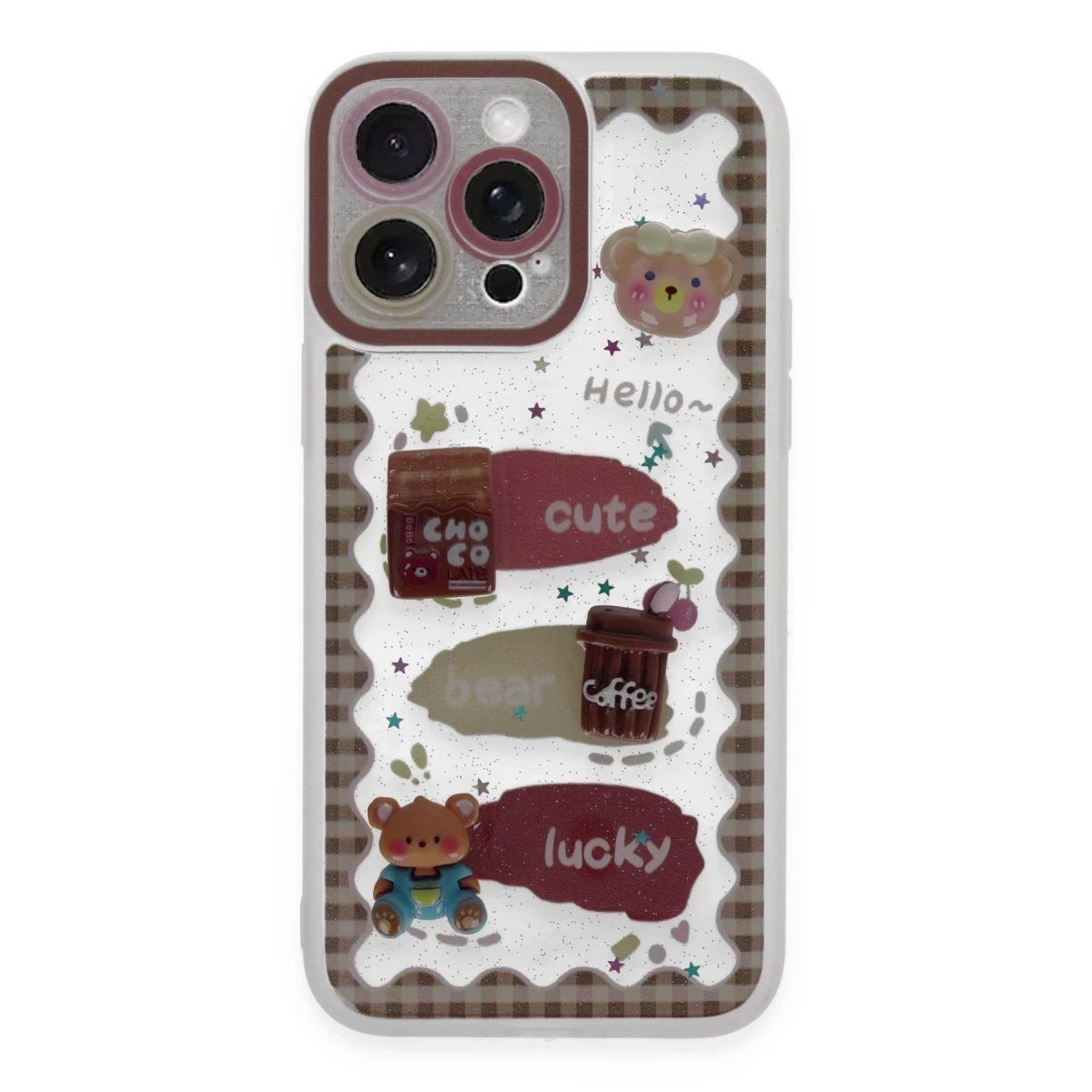 Apple iPhone 14 Pro Kılıf Sweet Desenli Silikon Kapak - Şeffaf