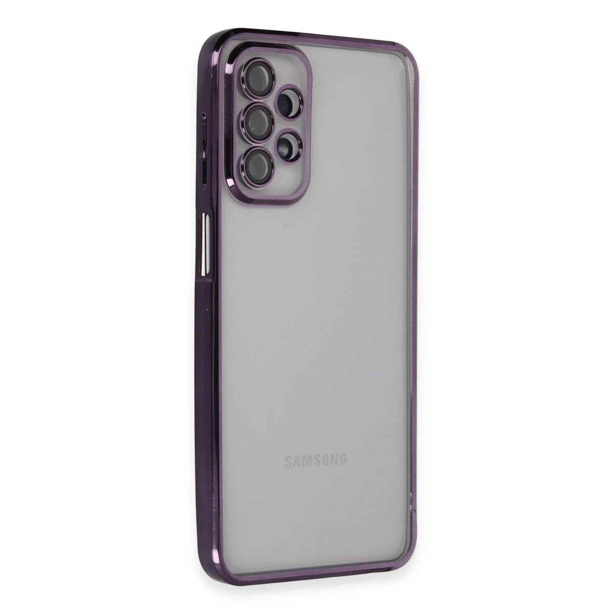 Samsung Galaxy A23 4G Kılıf Razer Lensli Silikon - Mor