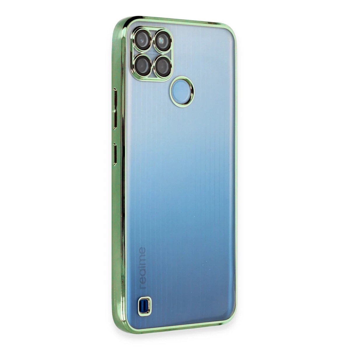 Realme C25Y Kılıf Razer Lensli Silikon - Yeşil