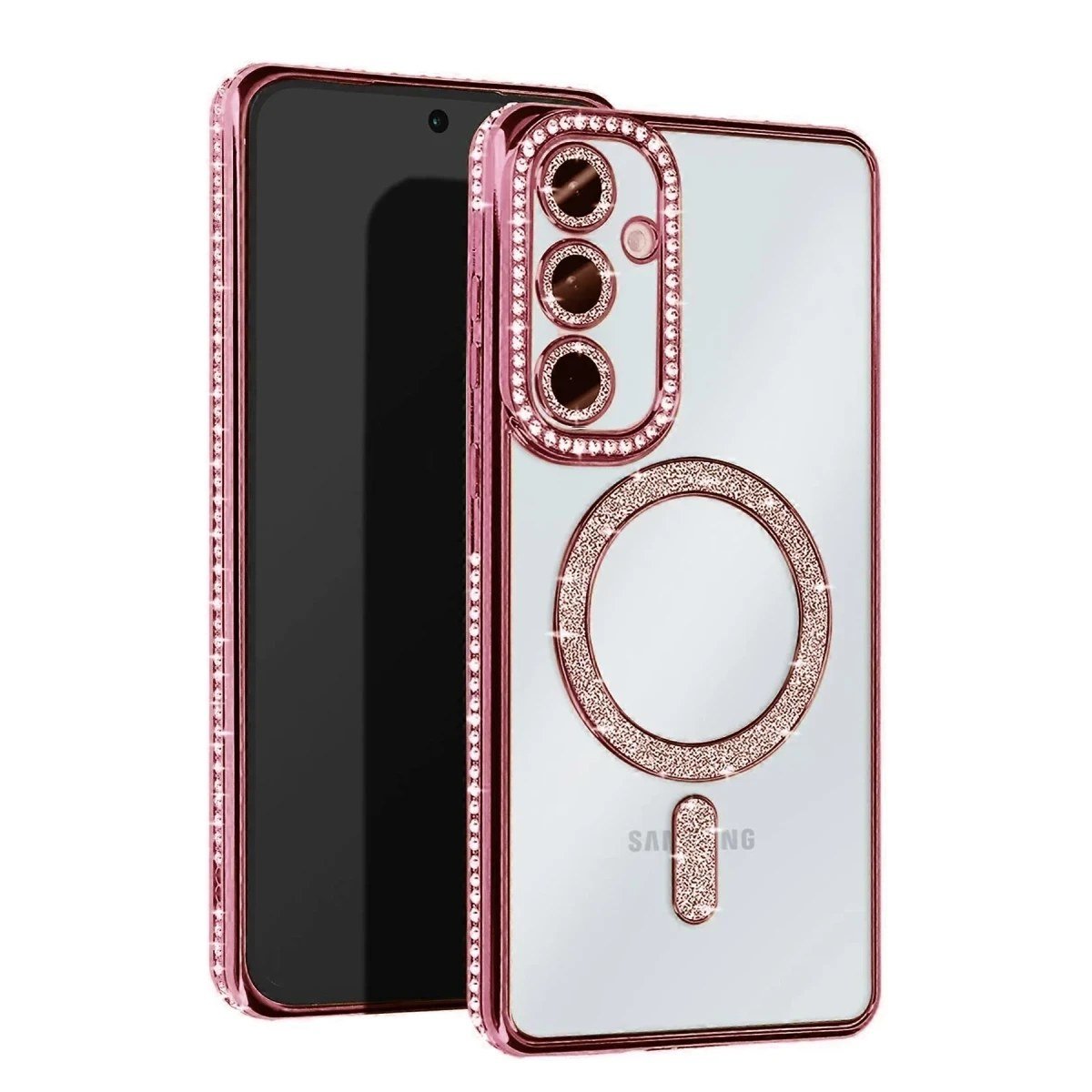 Samsung Galaxy A16 5G Joke Simli Magneticsafe Kılıf - Pembe