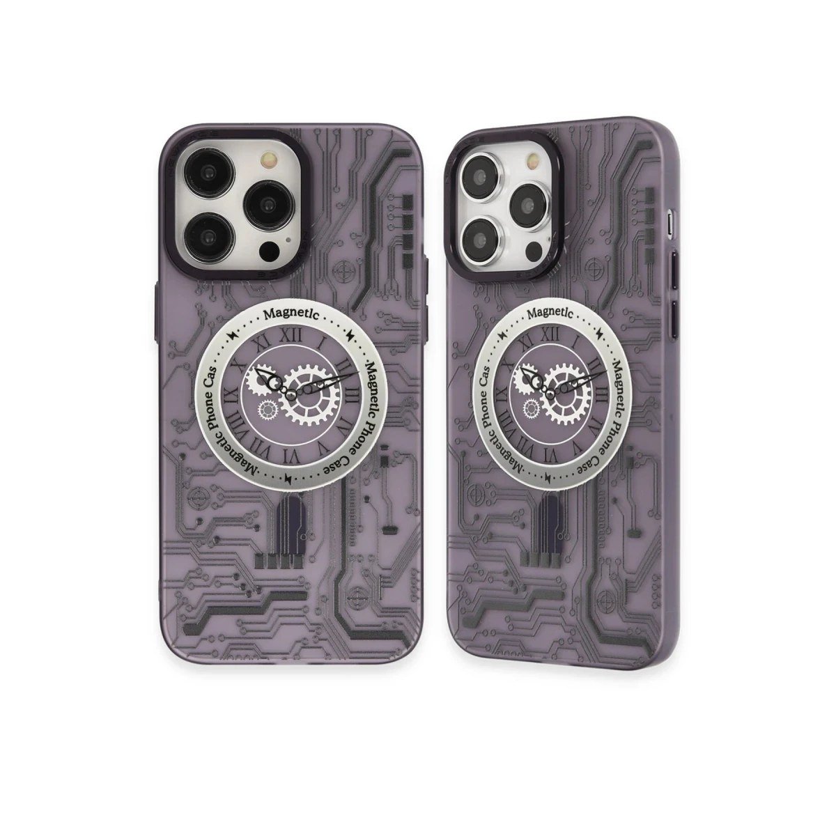 Apple iPhone 14 Pro Kılıf Apollo Magneticsafe Desenli Kapak - Apollo Mor - 5