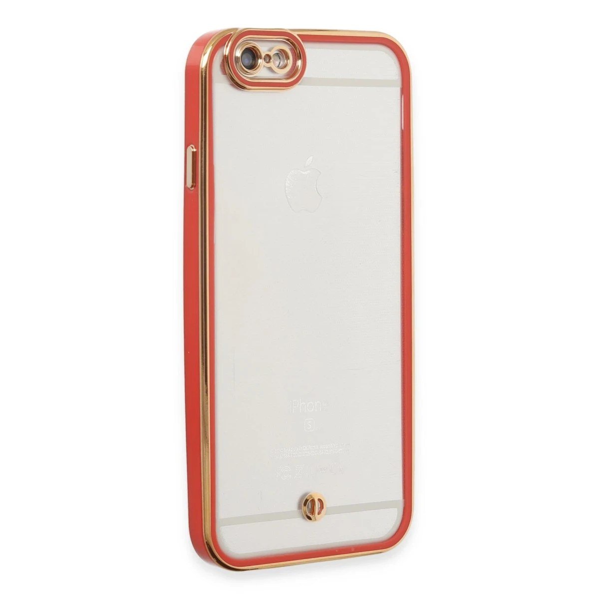 Apple iPhone 6 Kılıf Liva Lens Silikon - Kırmızı