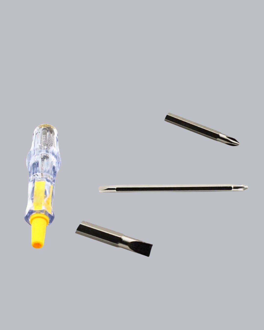 Neon Lambalı Elektrik Kontrol Kalemi Nikel Kaplama 110-220V