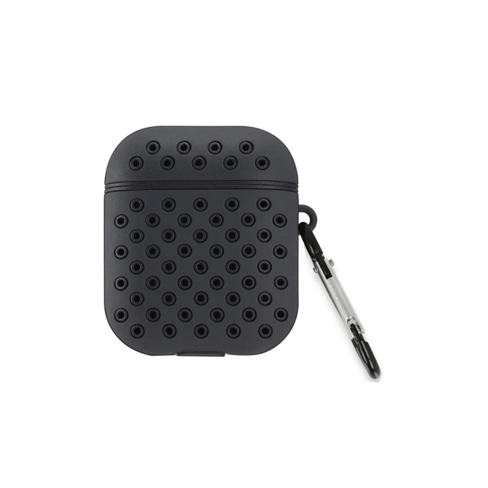 Apple Airpods 3 (3.nesil) Spor Delikli Kılıf - Siyah-Siyah