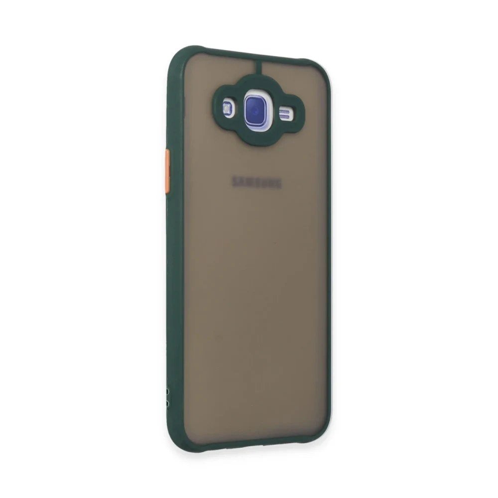 Samsung Galaxy J7 Kılıf Montreal Silikon Kapak - Yeşil