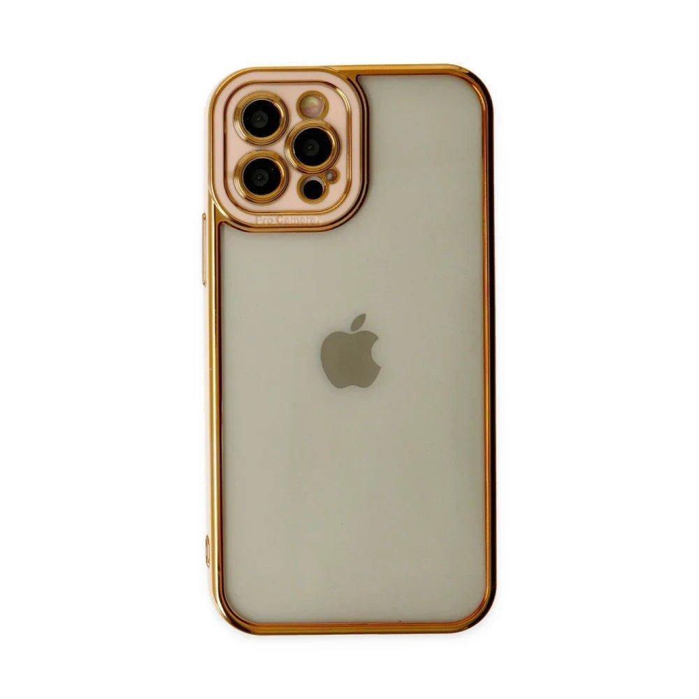 Apple iPhone 12 Pro Kılıf Liva Lens Silikon - Rose