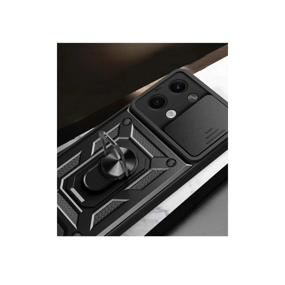 Xiaomi Poco X6 Kılıf Pars Lens Yüzüklü Silikon - Gümüş