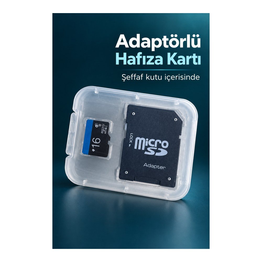MicroSD Hafıza Kartı 16 GB Adaptörlü Set