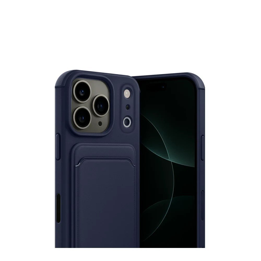 Apple iPhone 17 Pro Kelvin Kartvizitli Silikon - Lacivert