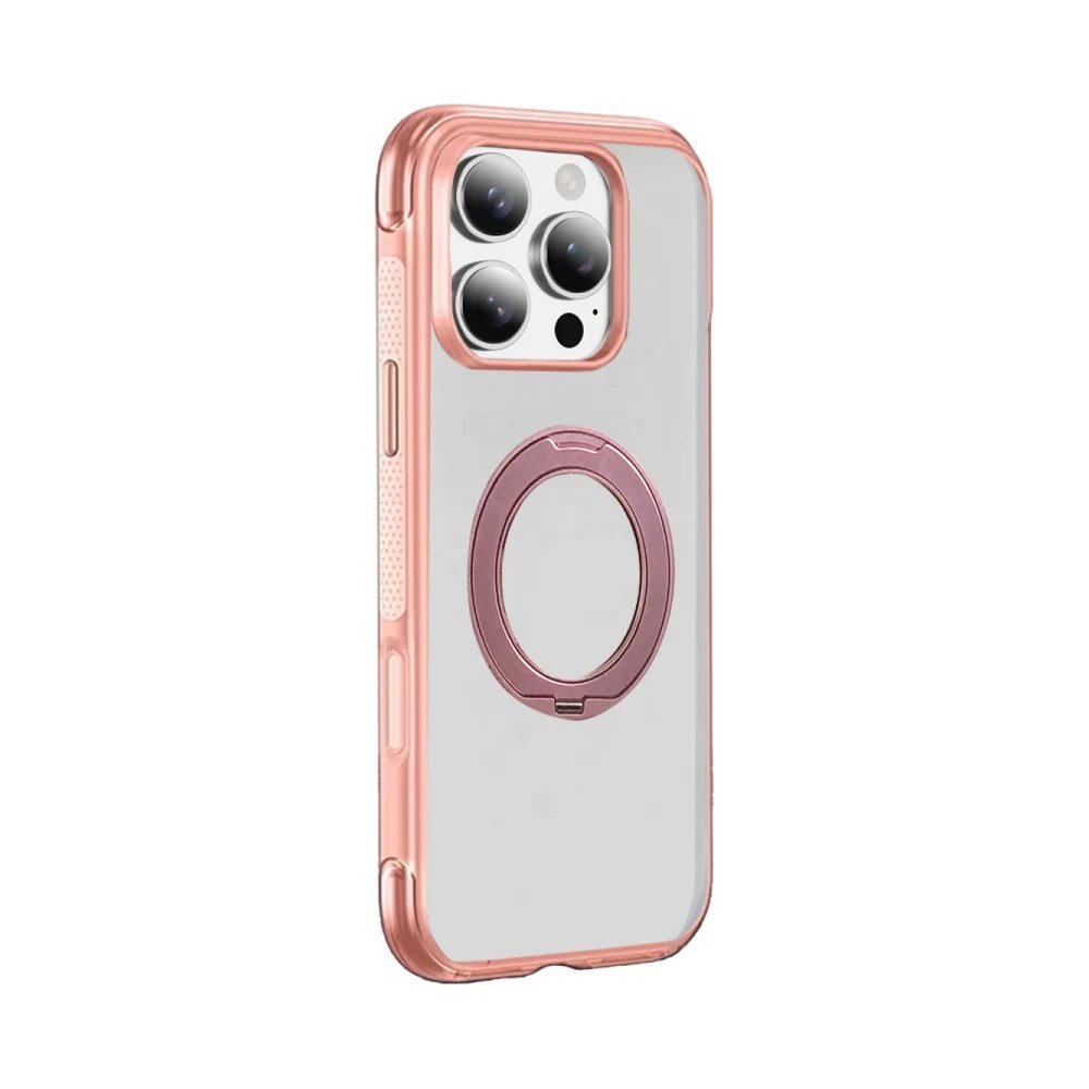Joko Apple iPhone 16 Pro Max Airbag Ring Yüzüklü Magsafe Kapak - Pembe